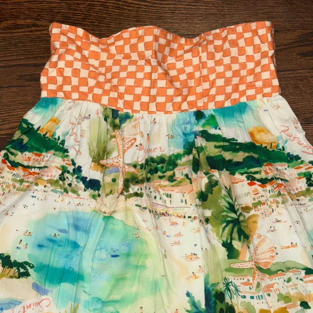 Celandine Strapless Patterned Bubble Mini Dress - Picture 7 of 13